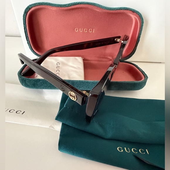 Gucci GG0325S 002 Oversized Square Sunglasses Brown - Picture 10 of 12